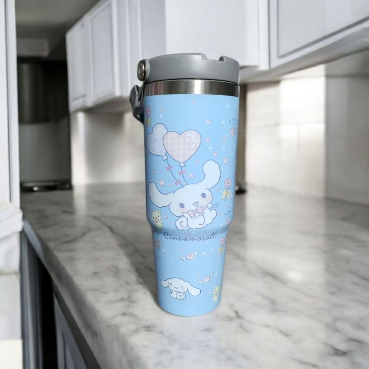 Stainless steel thermos cup -Sky Blue D1