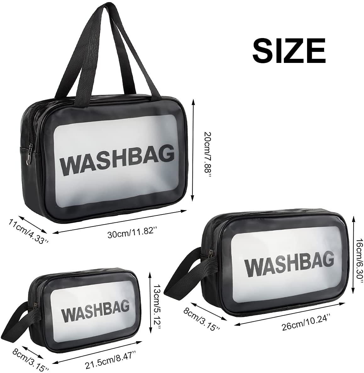 3 Pc Wash Bag Set-Pink