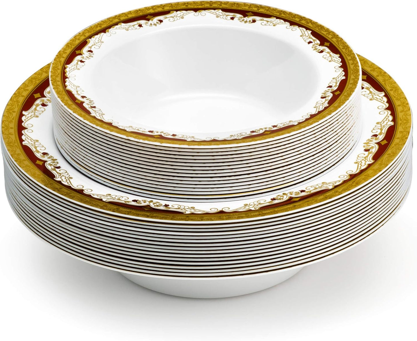 6 Pieces Disposable Plastic Plates -Large