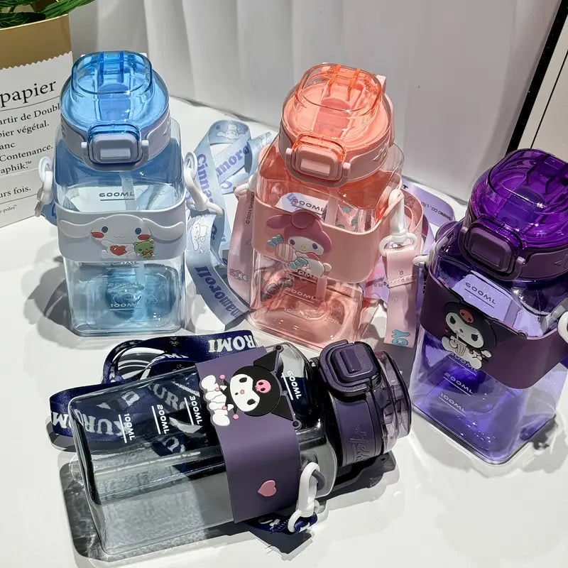 Cartoon Design Water Bottle-Pink