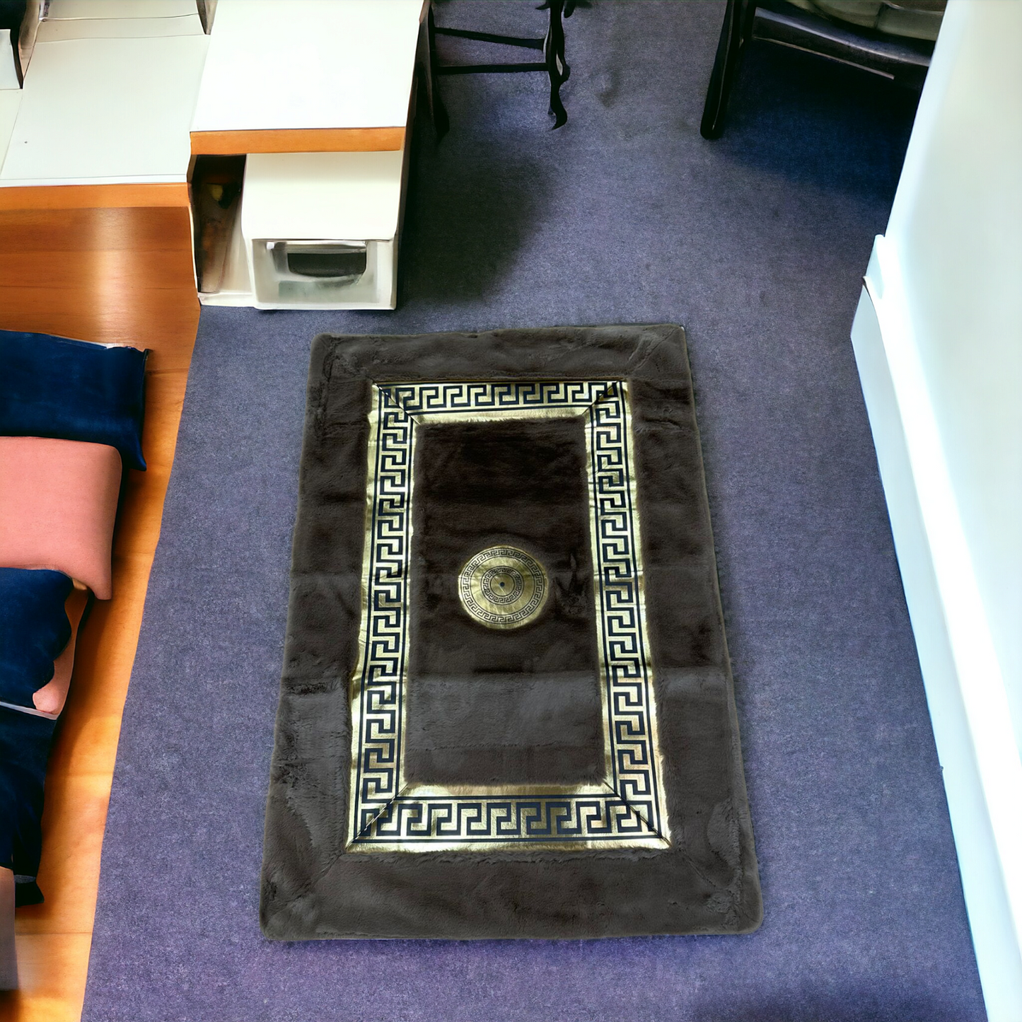 Versace Floor Mat-Light Brown (100*150)