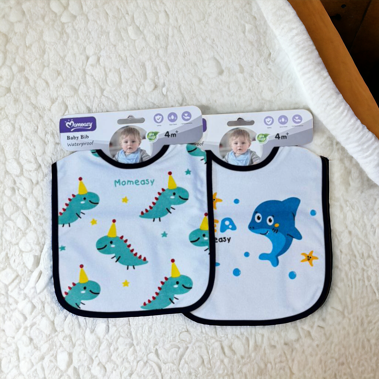 MOMEASY Baby Bib -Large