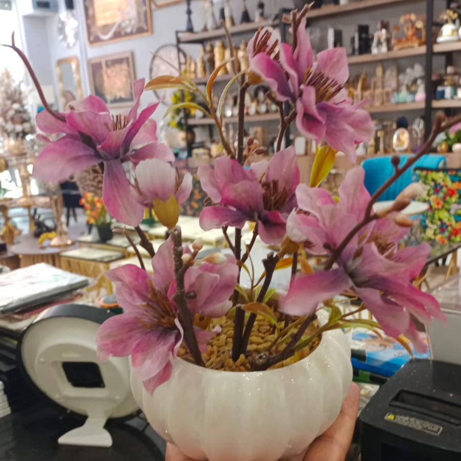 Artificial Flower with Ceramic Pot