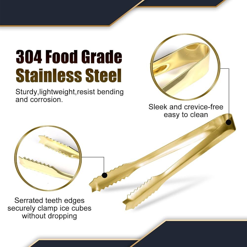 Stainless Steel Mini Tong-Golden