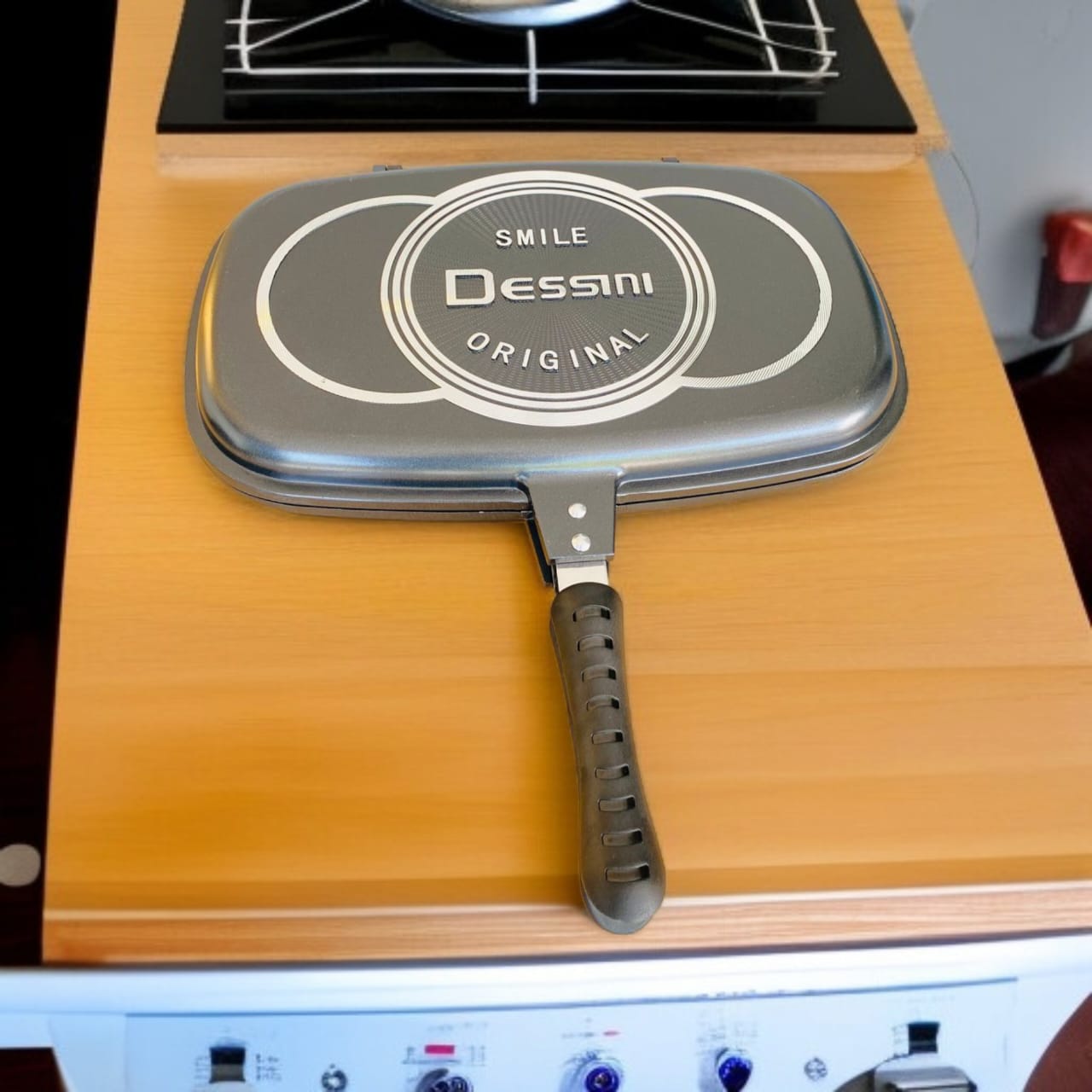 Dessini Double Sided Grill Pan 36cm (Black)