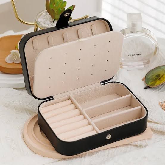 Double Layer Jewelry Box-Black