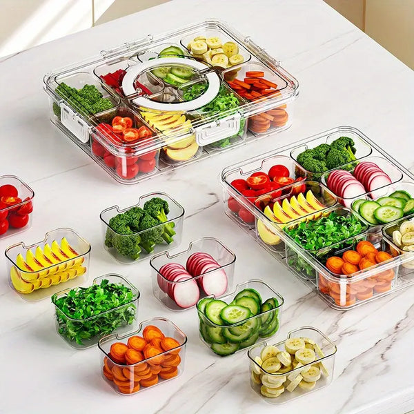 Transparent 8 Grid Snack Box