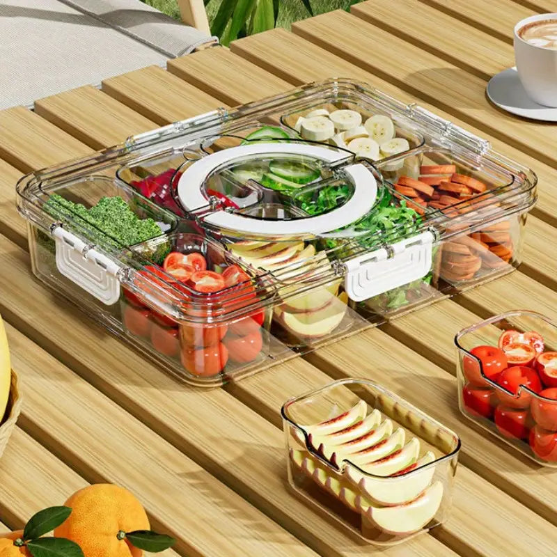 Transparent 8 Grid Snack Box