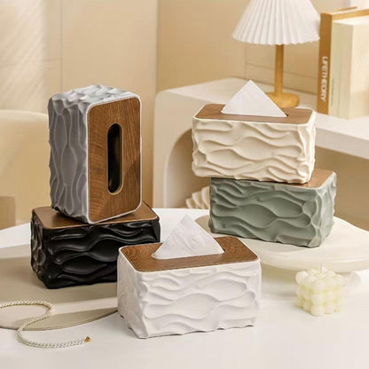Modern Textured Napkin Holder-Grey