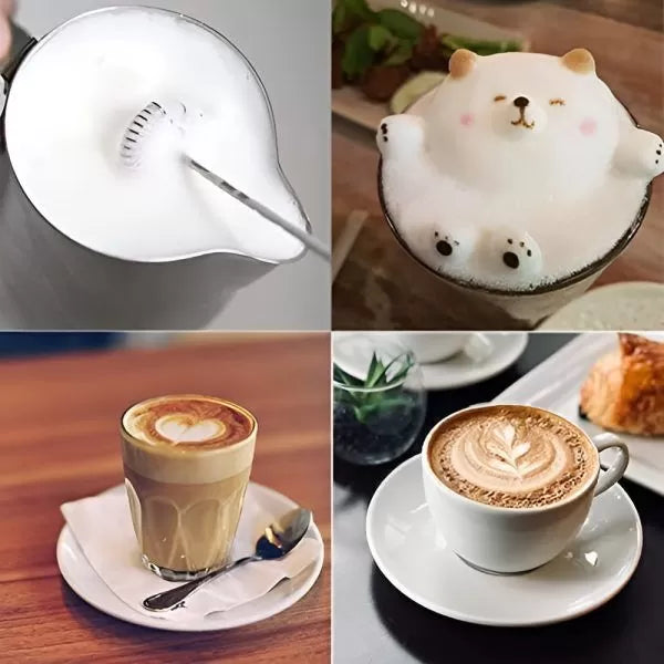 2in1 USB Rechargeable Coffee Beater-White