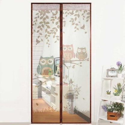Printed Magnetic Mosquito Net -Brown