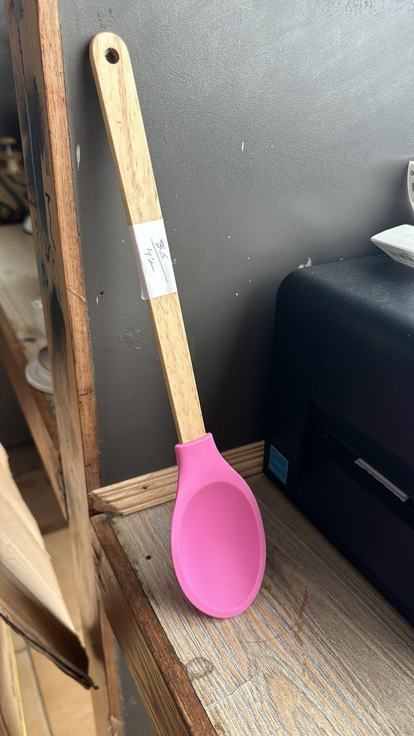 Wooden Handle Silicone Spoon