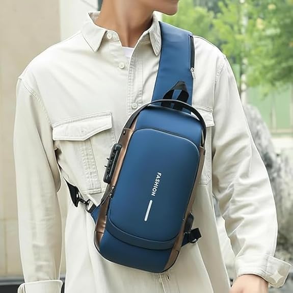Anti-Theft Sling Cross Body Travel Bag (Black)