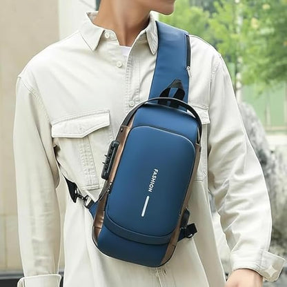 Anti-Theft Sling Cross Body Travel Bag (Black)