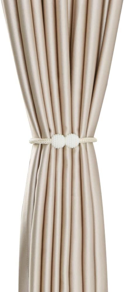 2 Pcs Curtain Holders Punch-Free Thick Rope