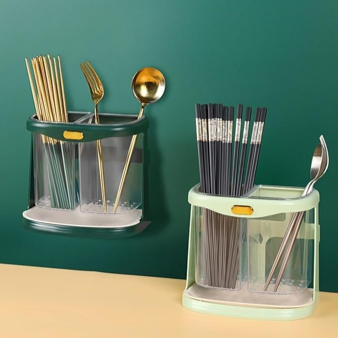 2 Grid Acrylic Cutlery Holder