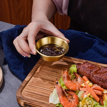 Golden Seasoning Plate Round Medium