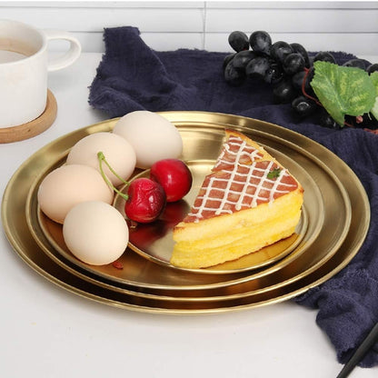 Round Gold Dinner Plate (20cm)