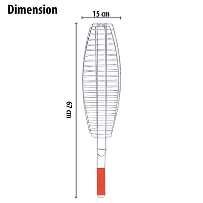 HomeFast BBQ Barbeque Fish Grill (67 cm x 15 cm)