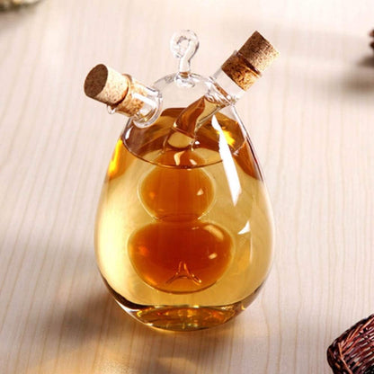 Double Sided Glass Oil Bottle