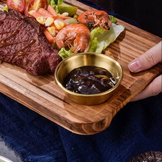 Golden Seasoning Plate Round Small