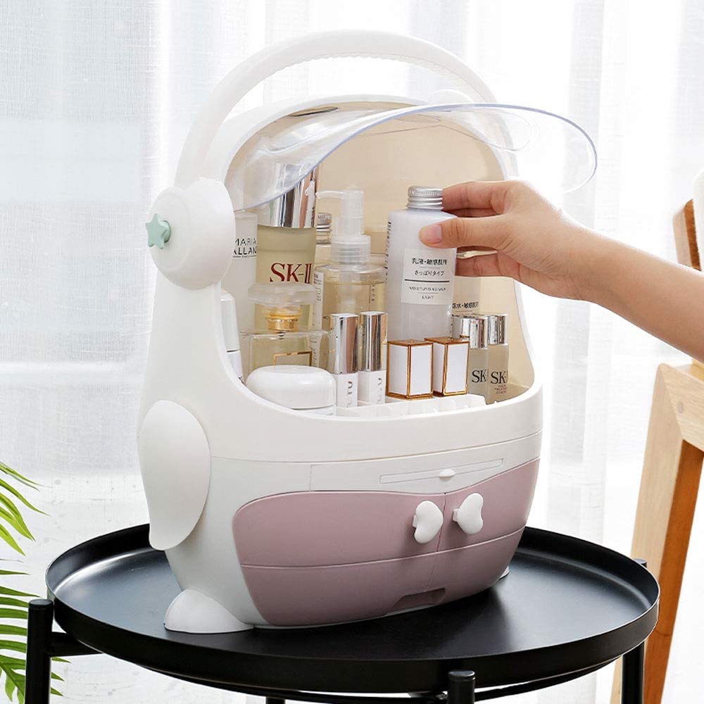 Portable Waterproof Makeup Case Desktop Storage Box
