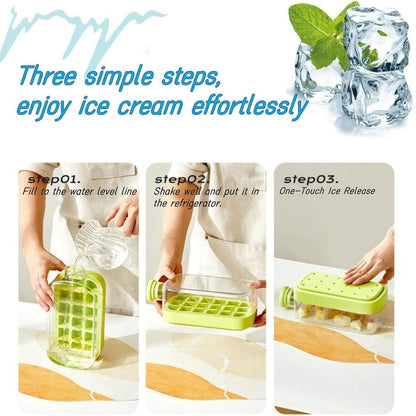 Ice Cube Bottle with Straw