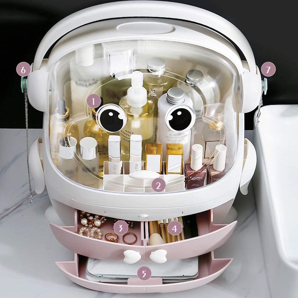 Portable Waterproof Makeup Case Desktop Storage Box