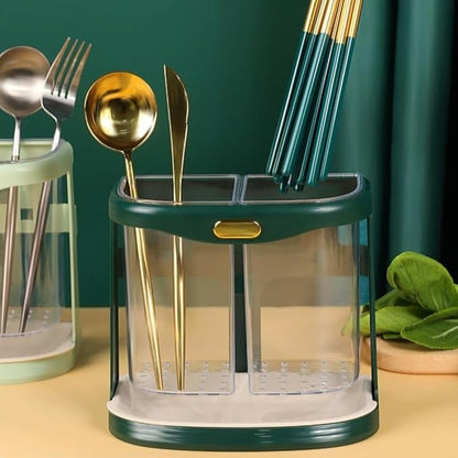 2 Grid Acrylic Cutlery Holder