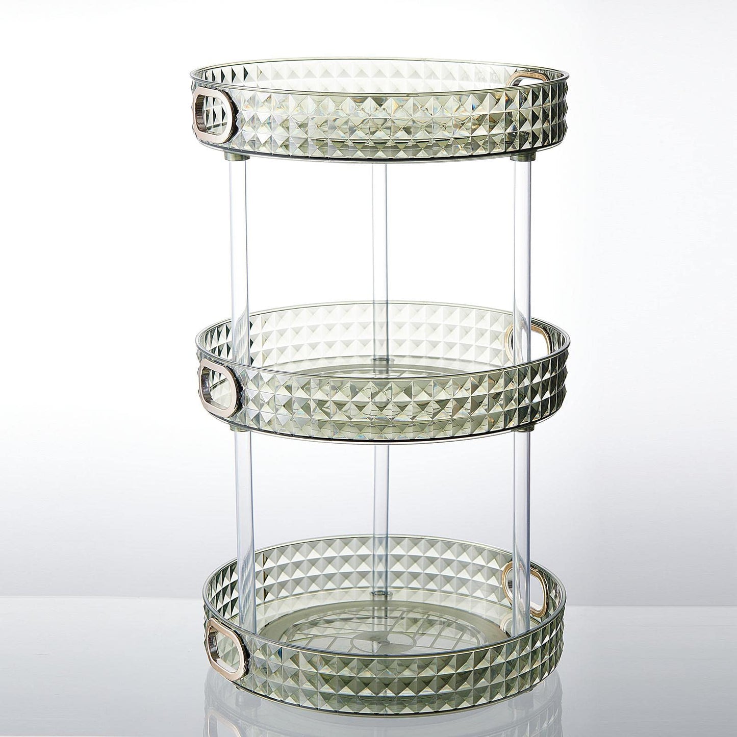 3 Layer Cosmetic Storage Organizer-Green
