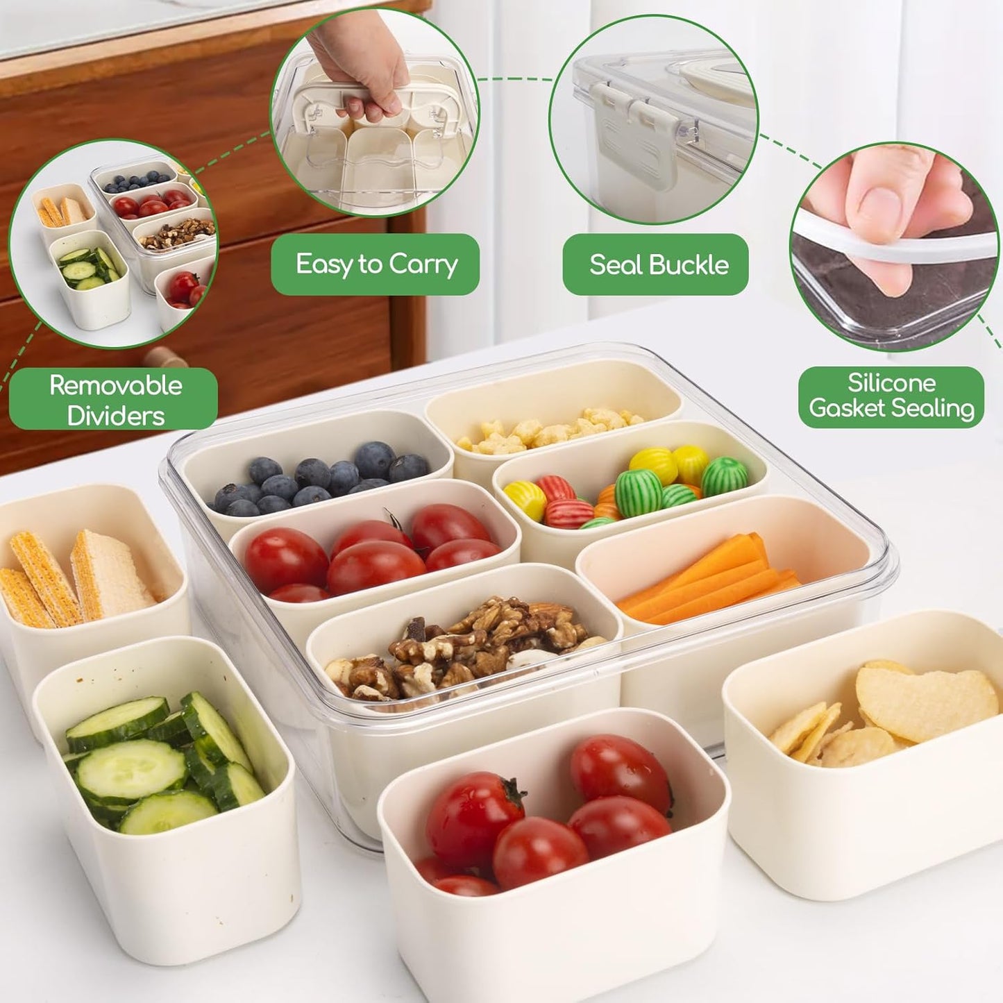 6 Grid Snack Storage Box