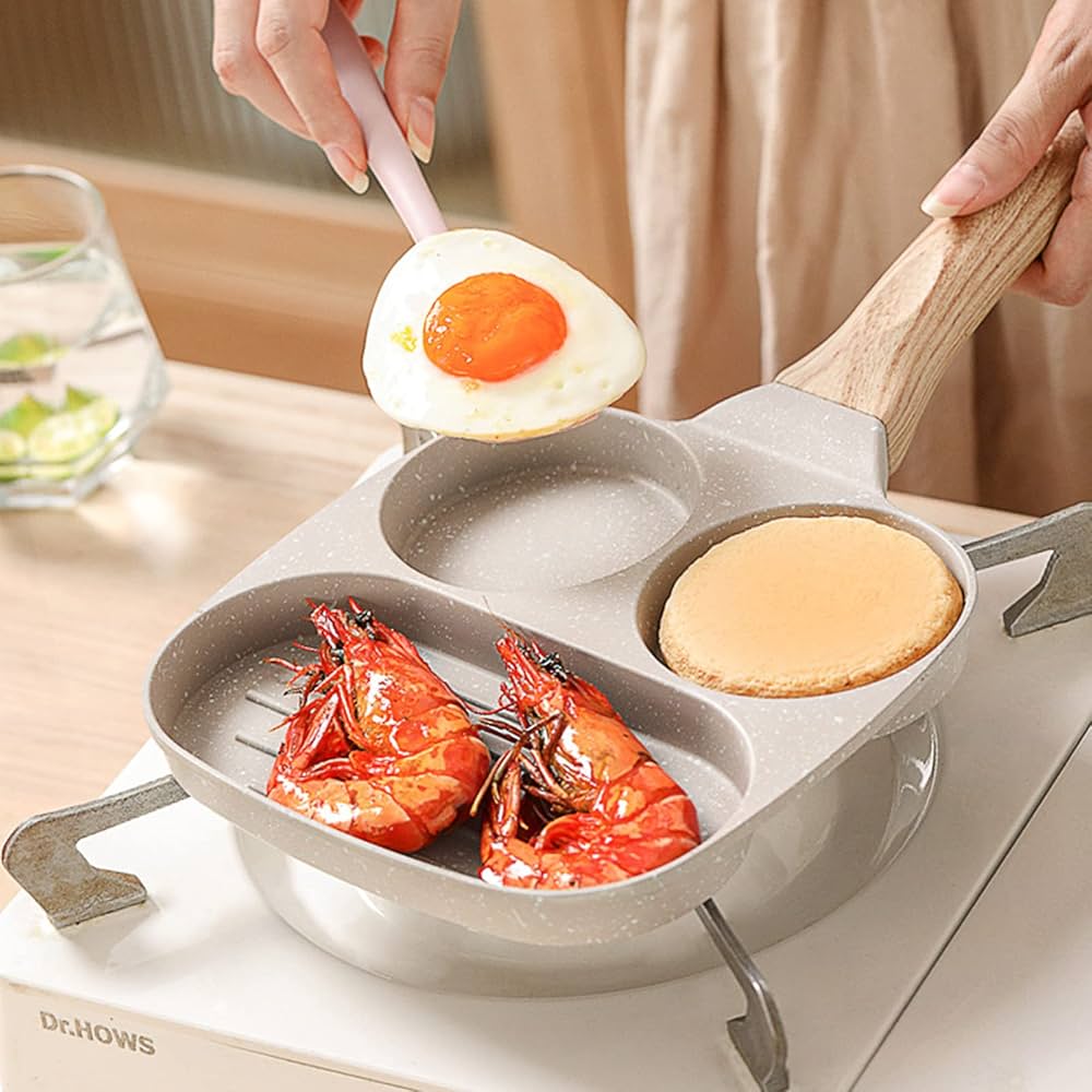 3 Slot Frying Pan Medium-Offwhite