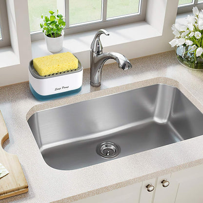 Kitchen Soap Dispenser with Sponge Holder