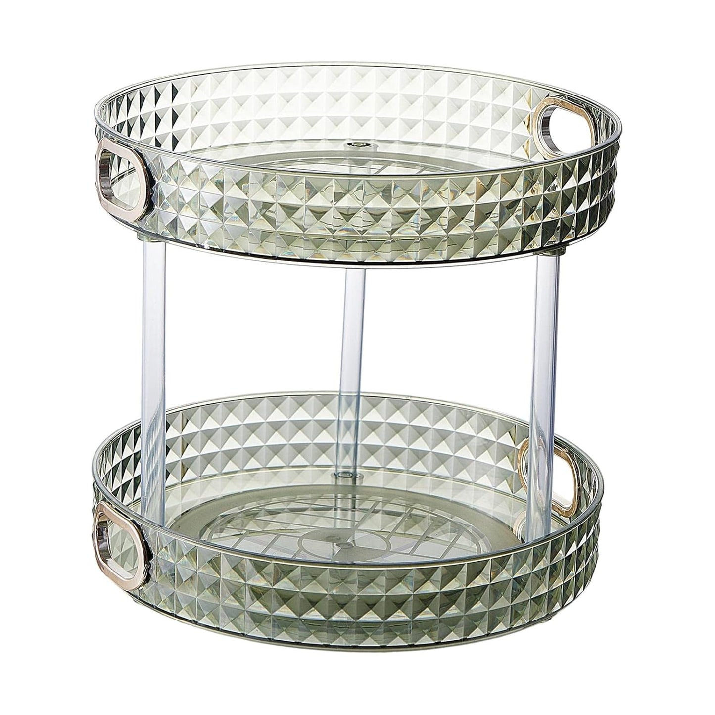 2 Layer Cosmetic Storage Organizer-Green