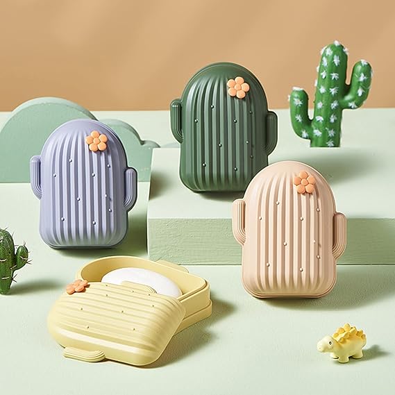 Cactus Shaped Soap Dish-Purple