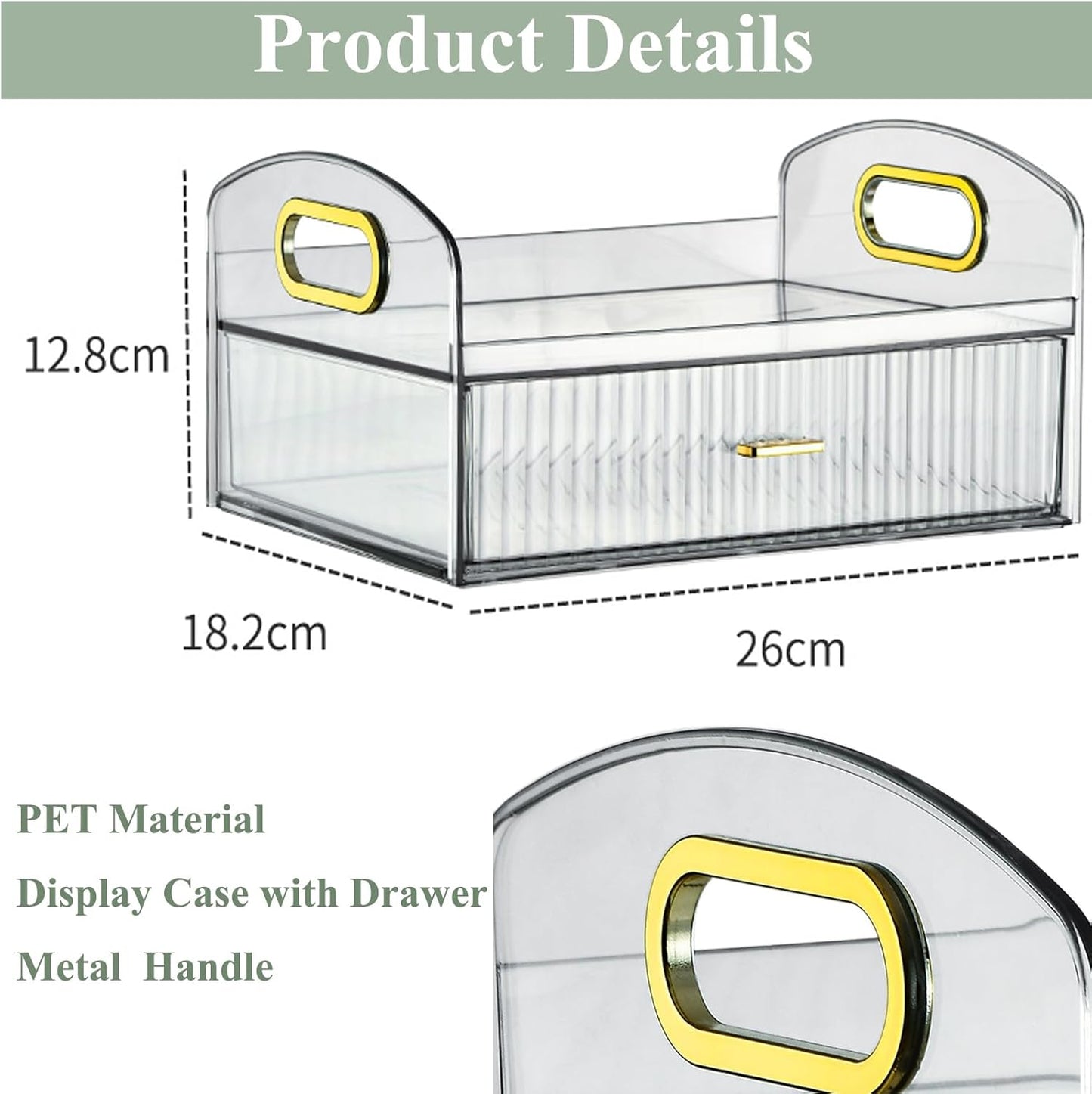 2-Tier Luxury Makeup Box-White