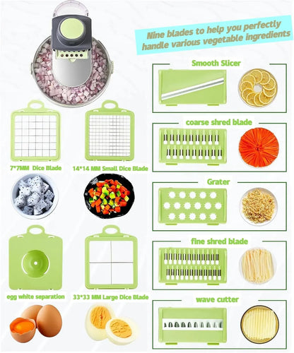 9 IN 1 MULTIFUNCTION VEGETABLE CUTTER