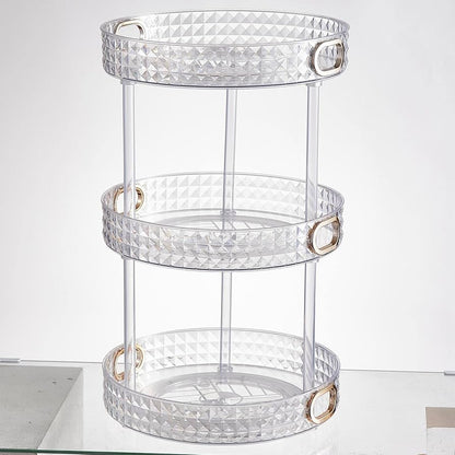3 Layer Cosmetic Storage Organizer-White