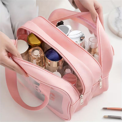 Portable Double Layer Organizer-Pink