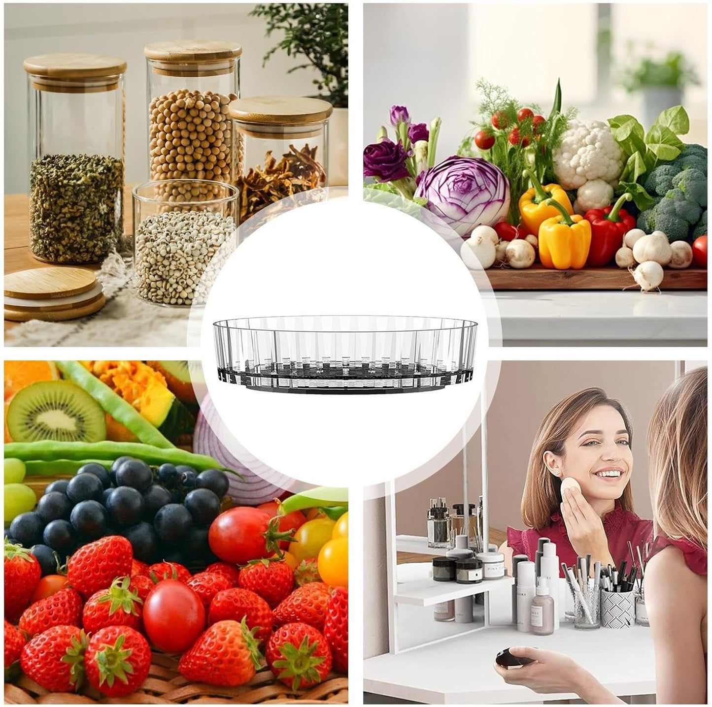 Multifunctional Rotating Storage Tray