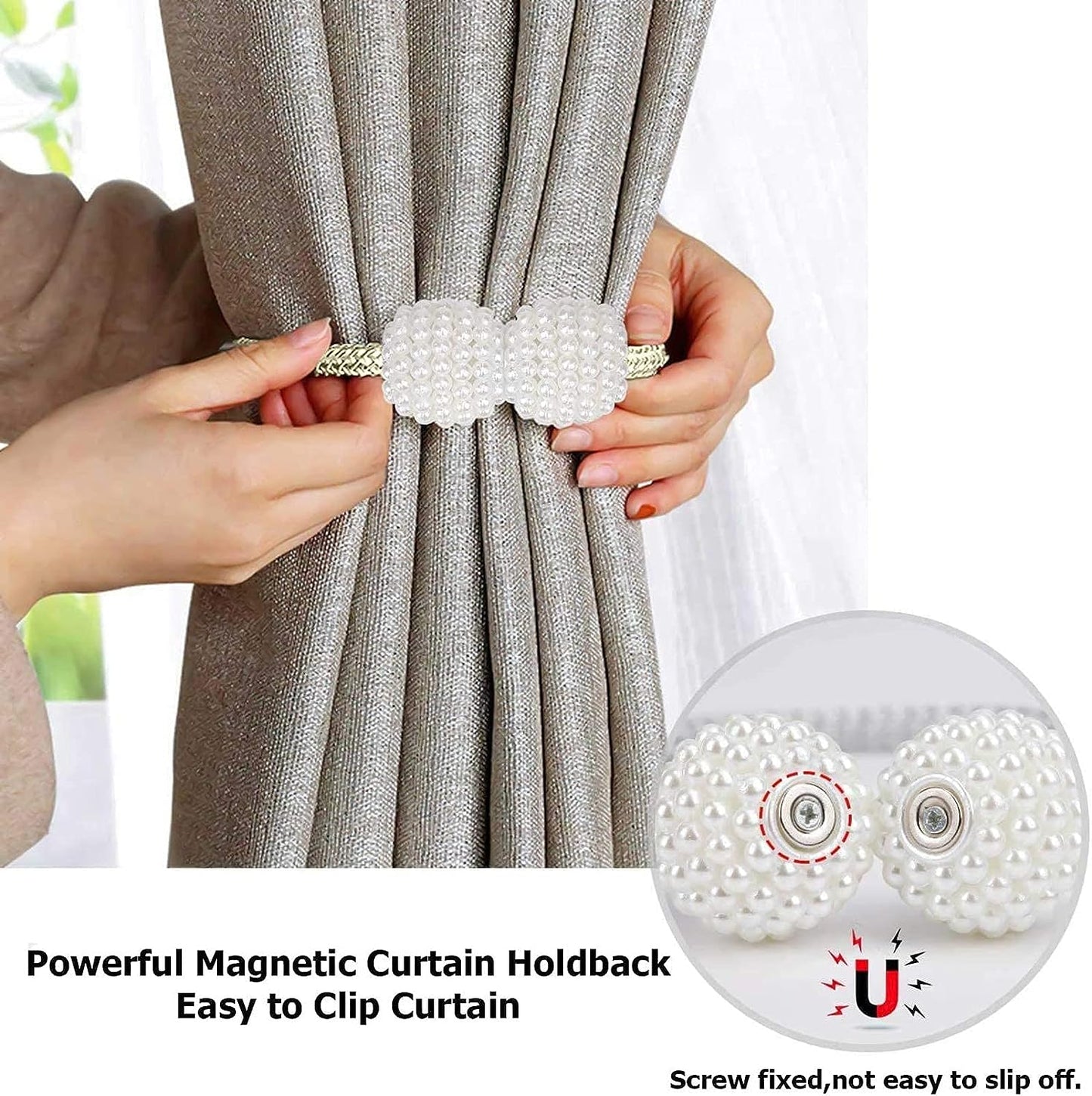 2PCS/Pair Magnetic Curtain Tiebacks