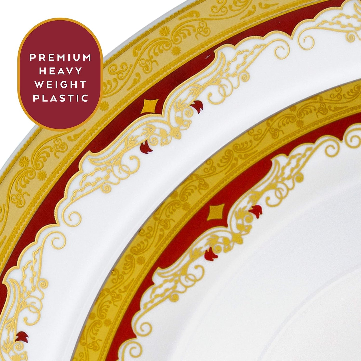 6 Pieces Disposable Plastic Plates -Medium