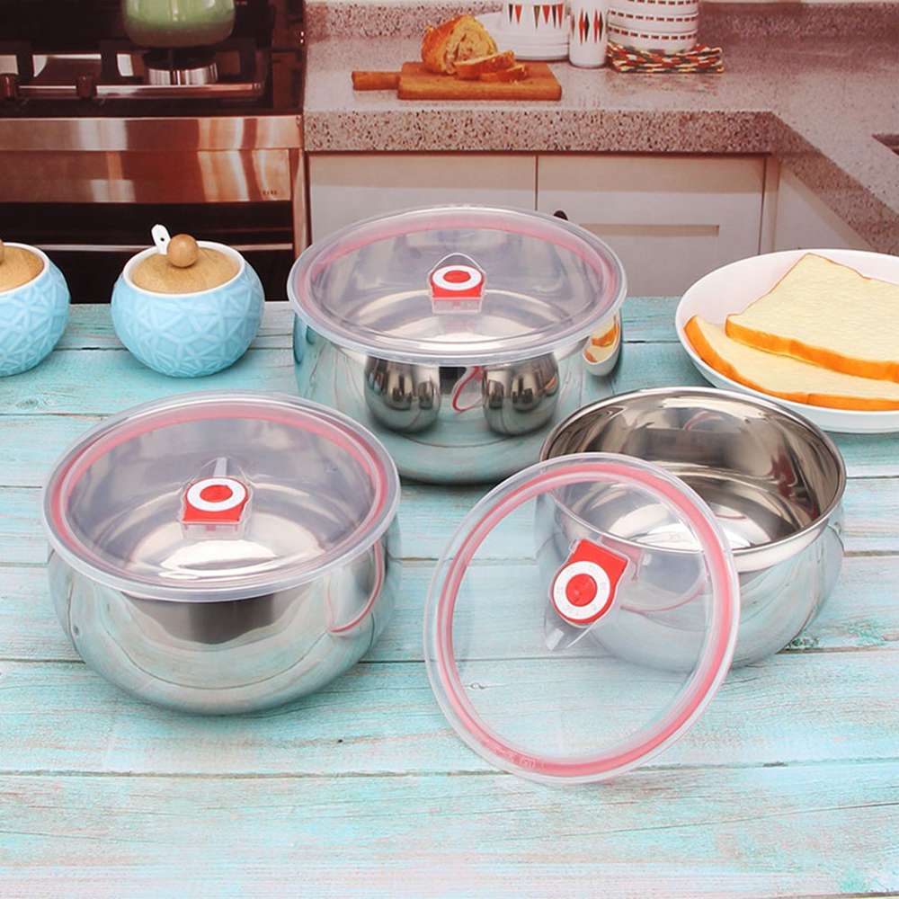 Stainless Steel 3 Pc Bowl Set