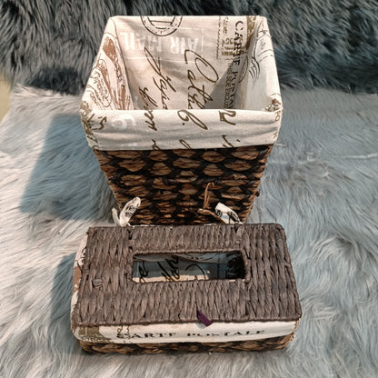 Dustbin + Tissue Box Set