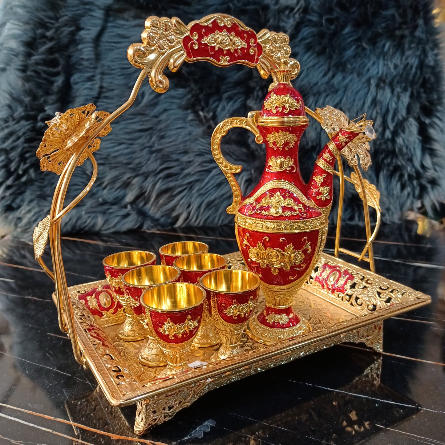 Metal Turkish Kehwa Set D2