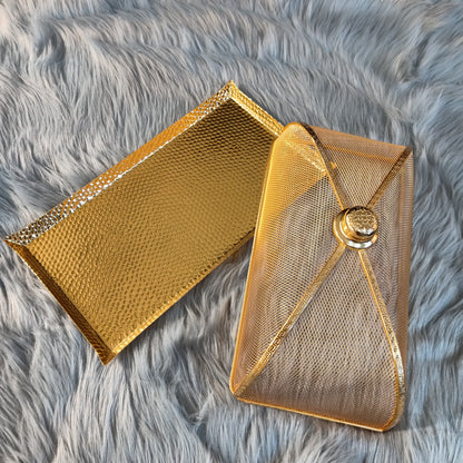Metal Cake Tray With Lid Rectangle (M)