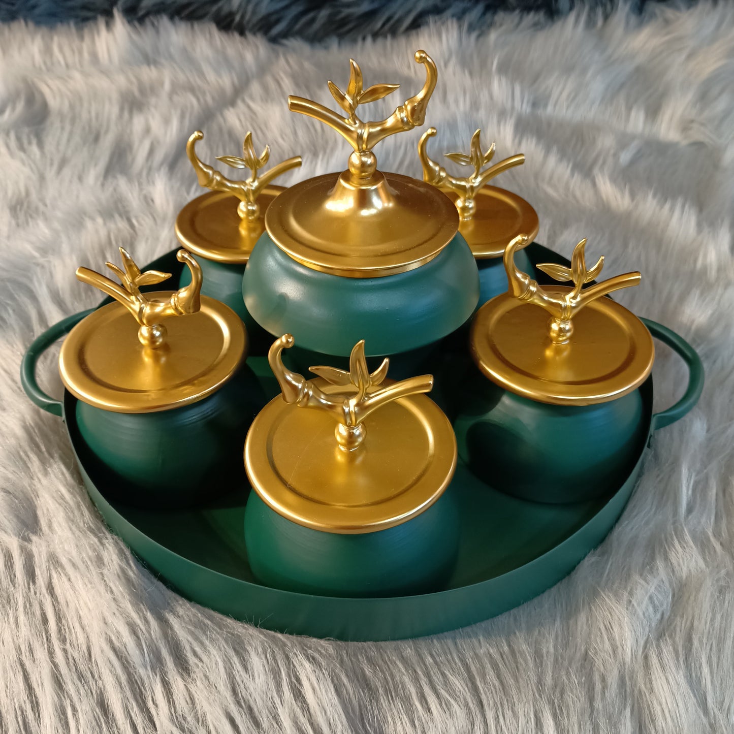 Metal Green Candy Set