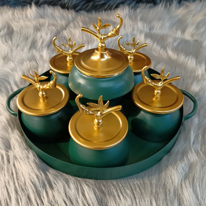 Metal Green Candy Set