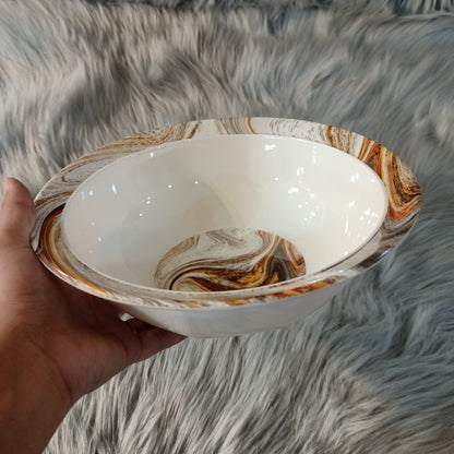 Melamine Bowl Brown Marble Texture