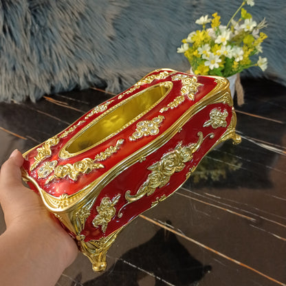 European Style Tissue Paper Box Case-Red